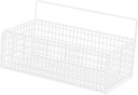 Hanging Kitchen Baskets, Wire Storage Basket, Iron Bathroom Wall Organizer for Countertop, Kitchen Garage (White)