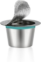 Refillable Capsules Includes Steel Maker Filters Lids Spoon Brush for Coffee Pod