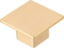 Ilyapa Wide Square Cabinet Knob, Gold 10 Pack 1 inch Kitchen Cabinet Knob Drawer Pull Handle Hardware