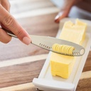Ready Butter 3-in-1 Knife, Stainless Steel Serrated with Holes in Blade - Cold Butter Spreader, Curler & Micro Grater, Dishwasher Safe