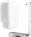 3'' Width Entry Wall Cover, PP Mini-Split Line Set Cover Accessories for Ductless Mini Split, Central AC and Heat Pumps