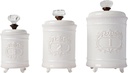 Mud Pie Kitchen Canister (Set of 3), White