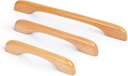 2 PCS Cabinet Pulls Solid Wood Pulls Beech Pulls Original Wood Color Simple Modern Style for Cabinet Cupboard Door Drawer Shoe Cabinet Dresser Long Drawer Handle (96mm)