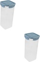 2pcs Box Bread Bin Airtight Storage Box Countertop Container for Yogurt Snacks Beans Grains