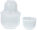 LIFKOME New Chinese Ceramics Wine Set Classic Kiln 2 Glasses Safe Easy to Carry