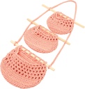 Cabilock Fruit Storage Basket for Kitchen 3 Tier Woven Hanging Boho Macrame Basket Boho Kitchen Accessories Hanging Fruit Baskets for Decor