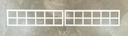 Amarr Stockton Long Panel Replacement Inserts - White, 38.5" x 11" - Fits Amarr & Pella Garage Doors