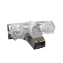 LaSalle Bristol 20351207 Utopia Chrome Finish 4" Plastic Tub and Shower Diverter with Clear Handles
