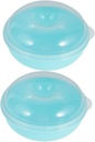 2pcs Bread Storage Container Airtight Bread Boxes Lid for Fresh Bagel Donut Storage