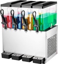 Beverage Dispensing Machine, Commercial Hot Cold Beverage Machine, Stainless Steel Food Grade Material (Four Cylinder 52 * 43 * 62Cm)