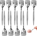 Set of 10 Ice Cream Spoons, Dessert Spoons, 5.4-inch Elegant Gelato Spoon, Small Iced Coffee Tea Spoon, Shovel, Stainless Steel