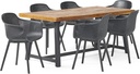 Christopher Knight Home Catalopa Outdoor Dining Sets, Black + Sandblast Black