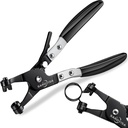 Hose Clamp Pliers, Heavy Duty Hose Clamp Tool with Locking Gear ＆ Black Non-Slip Handle, Professional Automotive Repair Tool for the Removal & Installation of Ring-Type and Spring Band Clamps