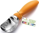 Spring Chef Ice Cream Scoop with Soft Grip Handle, Professional Heavy Duty Sturdy Scooper, Premium Kitchen Tool for Cookie Dough, Gelato, Sorbet, Mango