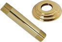 Westbrass 1/2" IPS x 4" Ceiling Mounted Shower Arm with Flange, Polished Brass, D3604A-01