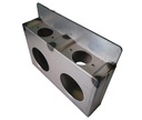 1 1/2" Double Hole Weldable Steel Lockbox for Metal Doors and Gates (Fits Most Knob or Deadbolt Locks)