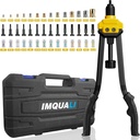 Rivet Nut Tool Rivet Nut Kit, 16" Rivnut Tool Kit with 14 Metric & SAE Mandrels Rivet Nut Assortment Kit with 140 Rivet Nuts, Hand Riveters Nutsert Tool Kit with Durable Blow Molded Case