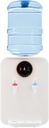 110V Top Loading Countertop Water Dispenser, Mini Water Cooler with Hot Cold and Room Temperature Water, Premium Countertop Water Cooler Dispenser for 1 to 5 Gallons Bottle (White)