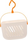 Hanging Kitchen Storage Basket with Hooks Adjustable Organizer for Garlic and Ginger Plastic Wall-Mounted Rack for Home and Kitchen