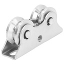 Groove Wheel VShaped, Track gate Wheels, V Shaped Double Bearing Caster with Bracket 45 Steel for Heavy Duty Rigid Roller for Inverted VTrack, Sliding Gate Casters,Industrial Machines Rail (1)