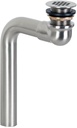 Offset Grid Drain Without Overflow, Polished Chrome Finish – Flat Strainer Design, Fits Standard Bathroom Sink Drain, Non-Closing Flow-Through Style