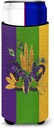 Mardi Gras Feathered Mask Ultra Beverage Insulators for slim cans