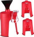 Generic Inverted Beverage Maker Soda Desk Dispenser down Water Party Beverage Inverted Drinker Countertop Upside Faucet Reusable Spigot Device Spout Red