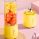 Portable Personal Blender for Shakes and Smoothies, Fruit Juicer USB Rechargeable with 6 Blades, Handheld Blenders for Sports Travel and Outdoors, Electric Mini Blender (Yellow)