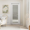 Interior 80/96‘’H Primed Slab Door 1-Lite Frosted Glass Solid Core Pantry Doors,18''x 80''