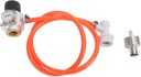 Soda Adapter Hose Kit with Gauge, G1/2 Internal Thread, Multi Function Pressure Gauge for Soda Machine, Wide Application, sturdy Aluminum Plastic Material