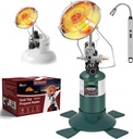 KOMAN Propane Heater for Tent, Camping & Patio - Portable Outdoor Heater with Safety Shut-off Valve & Tip-over Switch， for 1lb Propane Gas Tank & 20-40lb POL Adapter LP Tanks