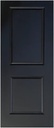 30 in. x 80 in. Black Painted Finished Composite MDF 2 Panel Interior Barn Door Slab