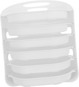 PRETYZOOM 1pc Six-layer Wall-mounted Vegetable Storage Rack Kitchen Dish Holder Organizer White No Space-saving for Use