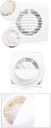 Ventilation Fan, White Square Ceiling Or Wall-Mount Exhaust Fan Exhaust