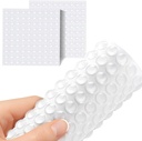 200 Pieces Cabinet Door Bumpers, 0.4inch Round Silicone Clear Self Adhesive Bumper Stopper for Cabinets Doors and Drawers, Rubber Dots, Pads for Furniture