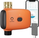 Lumary WiFi Water Timer for Garden Hose, Battery Sprinkler Timer for Watering Brass Inlet Outdoor, Rain Delay/Remote/Manual/Automatic Drip Irrigation System Programmable Faucet, Compatible with Alexa