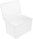 Storage Container Plastic Toast Bread Boxes with Lids Refrigerator Clear Cake Case Snacks Storage Bin Storage Organizer (Transparent) Bread Storage