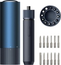 HOTO Electric Screwdriver Rechargeable, 3.6V Cordless Screwdriver Set USB-C, 1/4'' Hex Bits, 3 Torque Settings, 1500mAh Battery, LED Light & 12 S2 Metal Bits for Furniture/Electrical Repairs