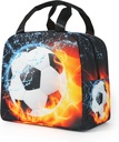 brooman Lunch Bag for Boys Girls Insulated Lunch Bag Reusable Lunch Box (Black)