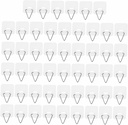 50Pcs Large Vertical Plate Holders Adhesive Invisible Plate Hanging Hooks for Wall Mounted Kitchen Dish Storage and Display Plastic Multi-purpose Plate Fixing Hangers