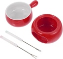 Electric Cheese Fondue Pot Set Ice Cream Hot Pot Chocolate Melting Ceramic Furnace Stove for Cheese Butter Broth Tapas