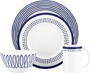 Kate Spade New York Charlotte Street East 4 Piece Place Setting,Blue