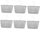 6pcs Hanging Storage Baskets for Kitchen and Bathroom Rotatable Wall Organizer Mesh Design for Efficient Space Saving for Vegetables and Household Items