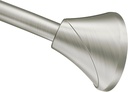 Moen Curved Adjustable Spring Tension No Drill Shower Curtain Rod for Bathroom, Brushed Nickel Finish, CSR2172BN
