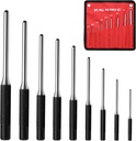 Pin Punch Set, 9pcs 1/16" - 5/16" Removing Repair Tools with Storage Pouch, Great for Automotive, Watch Repair, Jewelry and Craft