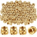 300 Pcs M3 Threaded Inserts M3 x D5 x L4 Heat Set Inserts Brass 3D Printing Knurled Metric Nuts for Plastic, 3D Printing Components