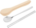 Zerodeko Reusable Travel Utensils Case Portable Stainless Steel Cutlery for Boys and Girls and Adults Includes Chopsticks Spoon and Fork for Camping Picnics and Lunch Boxes