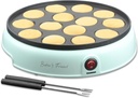 Baker's Friend Mini Pancakes Maker Machine, Dutch Mini Pancake Griddle, 14 Holes Electric Poffertjes Pan, Ideal for Breakfast, Snacks, Desserts & More