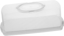 Zerodeko Sturdy Pp Material Bread Box Rectangular Cake Containers Lids Easy to Carry for Outdoor Events