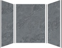 Bath Tub Surround Kits – Waterproof Wall Panels for Tubs – Glossy Finish & Seamless Pattern – Easy to Install Over Any Surface – Leakproof Design (W60'' x D32'' x H60'') – Basalt